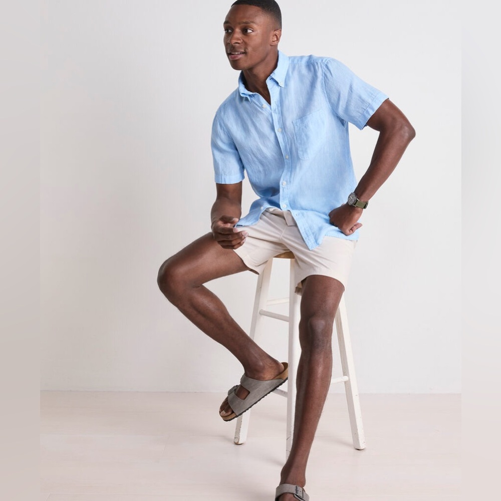 Vineyard Vines Surfside Solid Linen Shrt‎ Slv Shi… - image 3